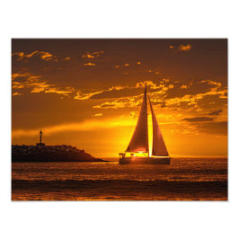 Foto Barco à vela ao pôr do sol - Marina Del Rey, CA
