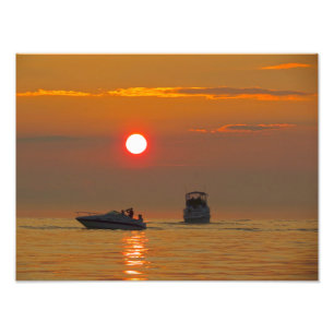 Foto Barcos no por do sol - o Lago Michigan