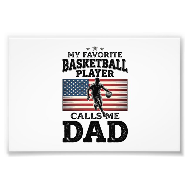 Foto Basketball Dad Patriotic Vintage Engraving T-Shirt (Frente)