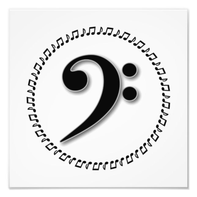 Foto Bass Clef Music Note Design (Frente)