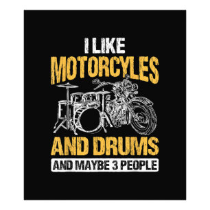 Foto Baterista Tamborilando Eu Gosto de Motocicletas e