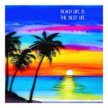 Beach Life é a Melhor Vida. Palm Tree, Ocean, Sun