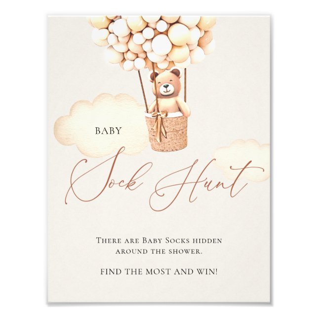 Foto Bear Balões Cachorro Bebê Caça - Sinal (Frente)