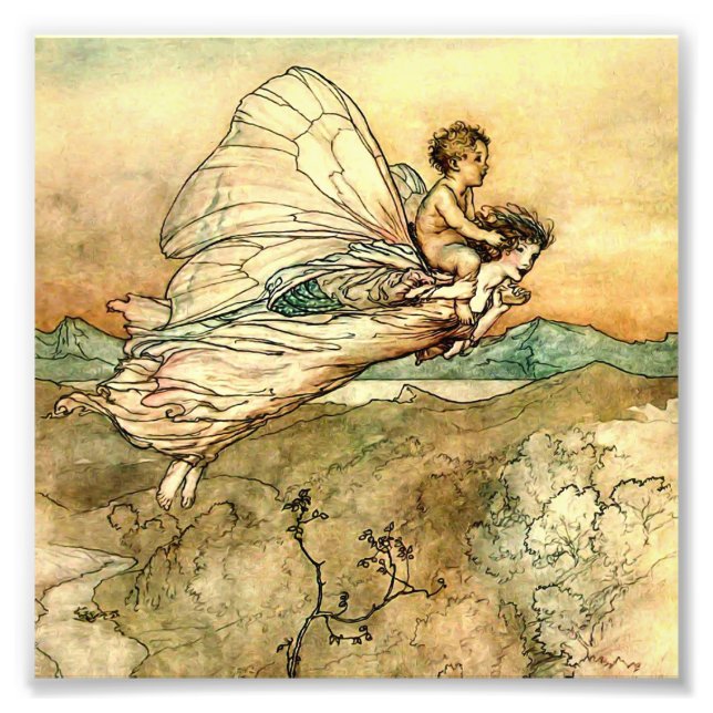 Foto "Bear the Changeling" Fairy Art de Arthur Rackham (Frente)