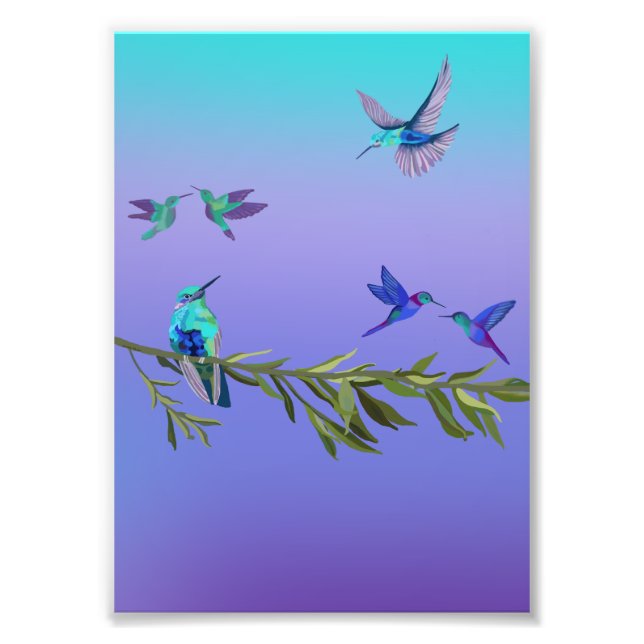 Foto Beautiful love birds wall art poster (Frente)
