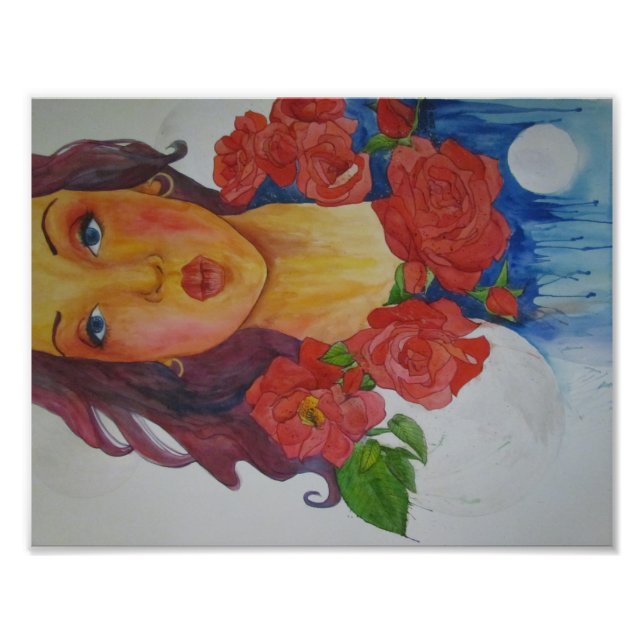 Foto beijo por um rosa (Frente)