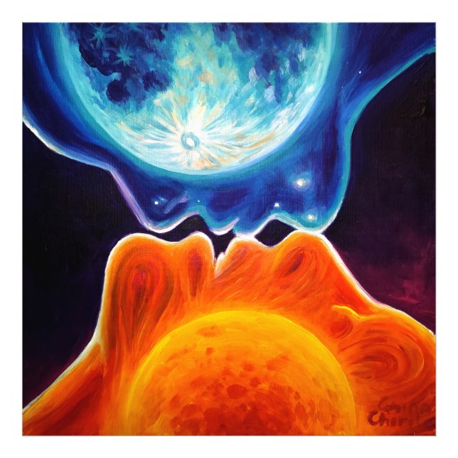 Foto Beijo Sol e Lua (Frente)