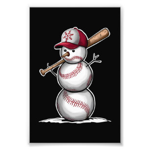 Foto Beisebol Snowman Balls Snow Natal Presente no Nata