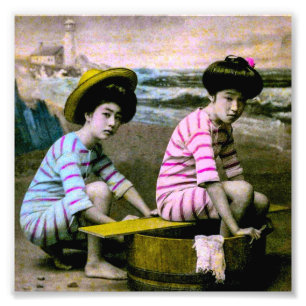 Foto Belas Balas Japonesas Vintage Beach Babes