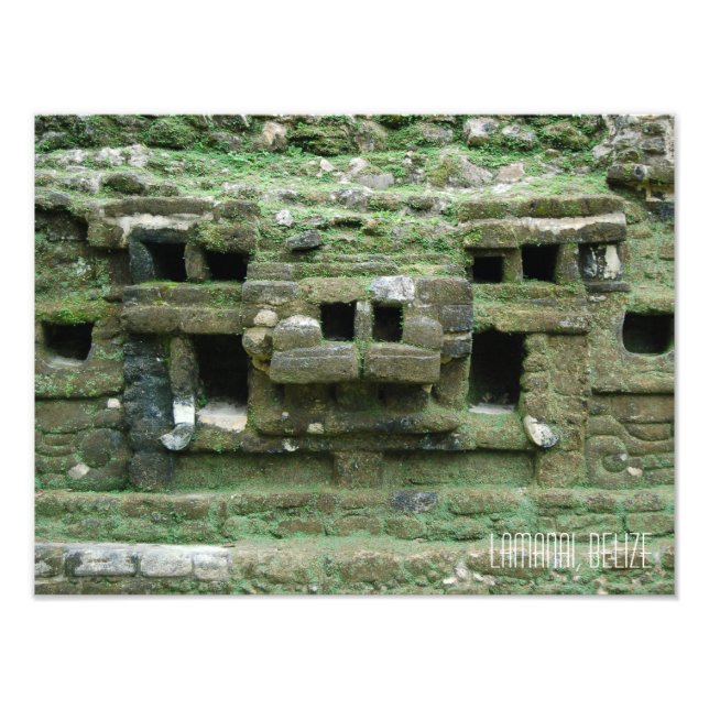 Foto Belize Lamanai Mayan Ruins Jaguar Mask Viagem (Frente)