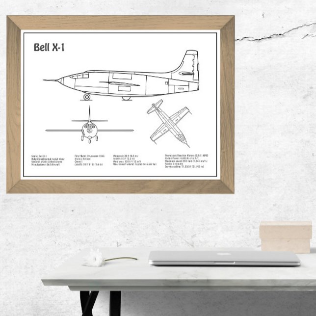 Foto Bell X-1 - Planos de Blueprint do Avião BD (Criador carregado)