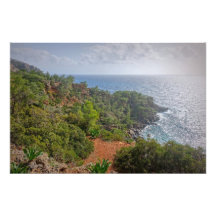 Belo litoral na Ilha de Creta, Grécia