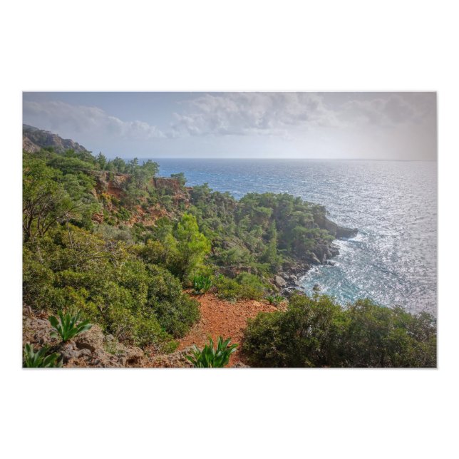 Foto Belo litoral na Ilha de Creta, Grécia (Frente)