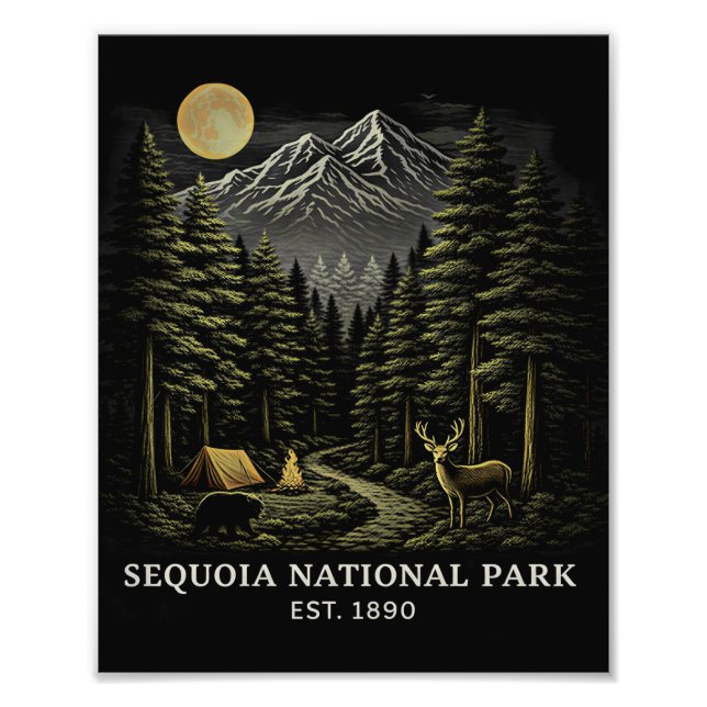 Foto Bem-vindo ao Parque Nacional Sequoia EUA (Frente)