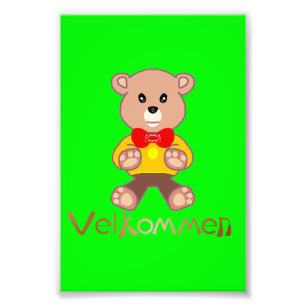 Foto Bem-vindo Urso Apple Verde Bem-vindo