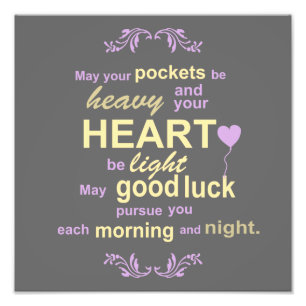 Foto Bênção irlandesa da tipografia contemporânea nas