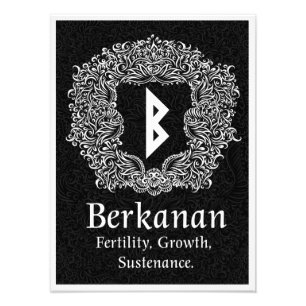Foto Berkanan Rune/Fertilidade/Versão Negra