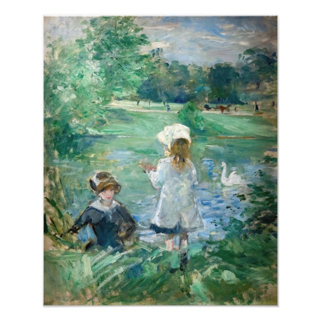 Foto Berthe Morisot - Ao lado de um lago (Frente)