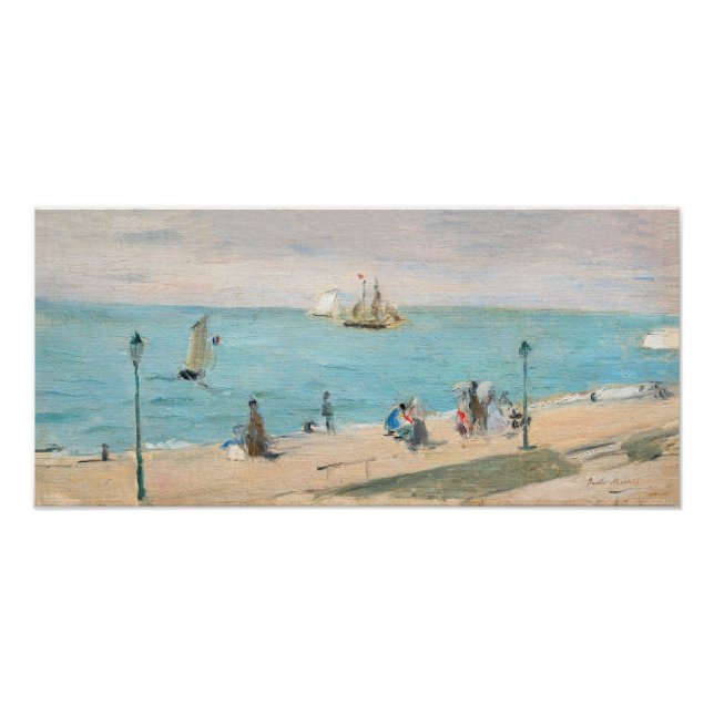 Foto Berthe Morisot - Na Praia, Les Petites-Dalles (Frente)