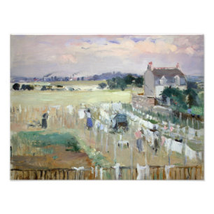Foto Berthe Morisot - Prendendo a roupa seca para secar
