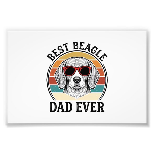 Foto Best Beagle Dad Ever Vintage Beagle Shirt Design_1 (Frente)