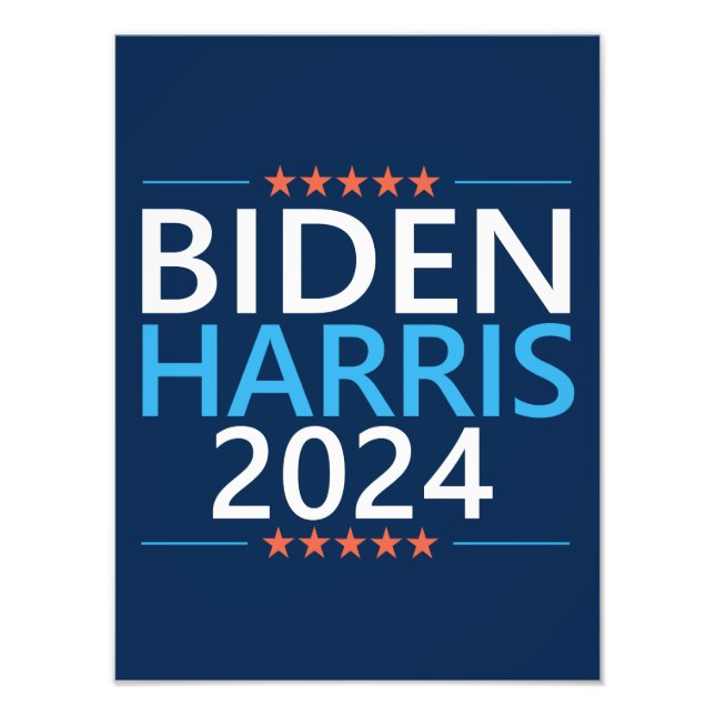 Foto Biden Harris 2024 para a eleição do presidente dos (Frente)