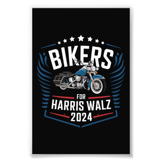 Foto Bikers For Harris Walz 2024 Harris Waltz 2024 (Frente)