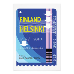 Foto bilhete de viagem Finlândia Helsinque
