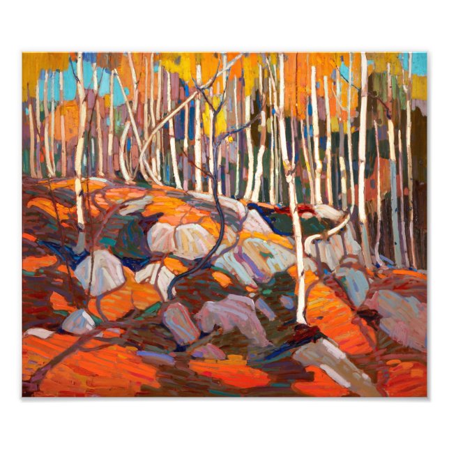 Foto Birch Grove, outono | Tom Thomson | (Frente)