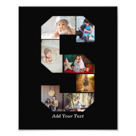 Foto Black and White Letter S Photo Collage