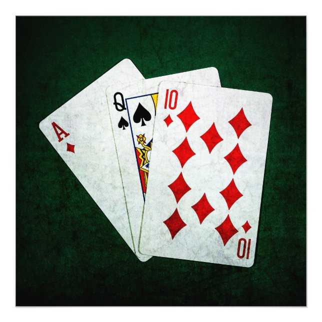 Foto Blackjack 21 ponto - Ace, Queen, Dez (Frente)