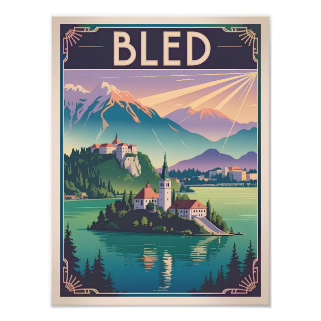 Foto Bled Eslovênia vintage (Frente)