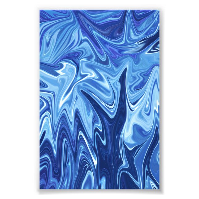 Foto Blue liquid abstract pattern (Frente)