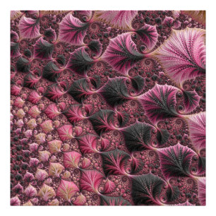 Foto Boho Funky Eclético Rosa Preto Abstrato Fractal