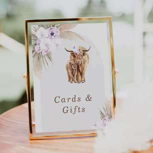 Foto Boho Lilac - Sinal de Chá de fraldas Floral Highla