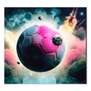 Foto Bola de futebol como planeta