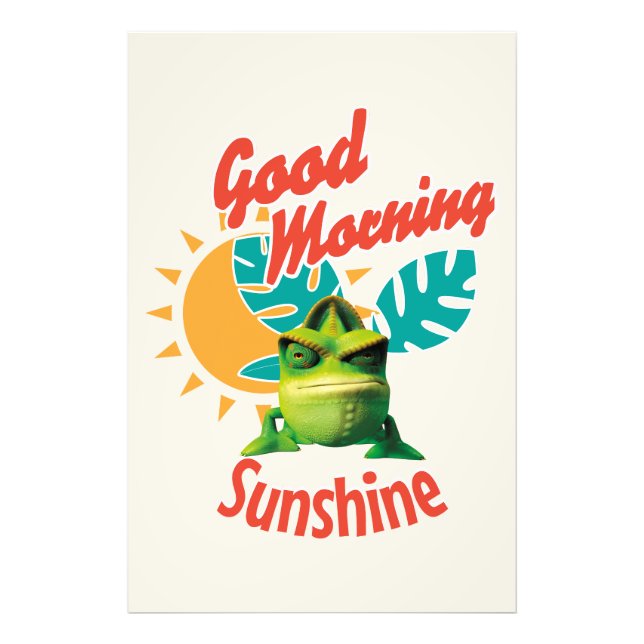 Foto Bom Dia Sol Chameleão Divertido (Frente)