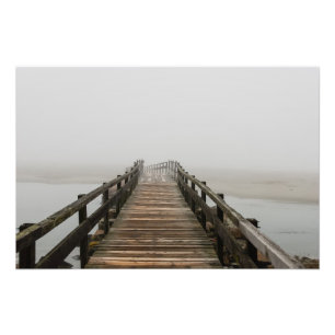 Foto Bom passadiço da praia do porto na névoa