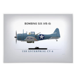 Foto Bombardeiro SBD Dauntless da Bomber Seis (VB-6)