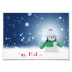 Foto Boneco de neve com um cachecol