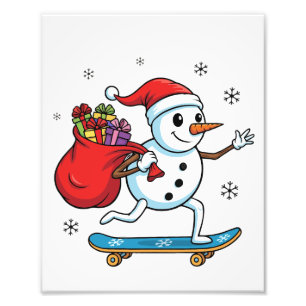 Foto Boneco de Neve de Skate Legal Skate de Natal Div