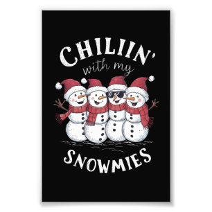 Foto Boneco de Neve Natal Relaxando Com Meus Amigos de