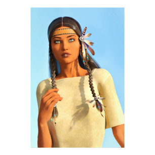 Foto Bonita roupa de Indígenas de mulher nativa america