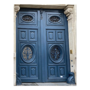 Foto Bonitas portas azuis em Paris, França