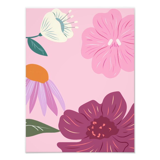 Foto Bonito a rosa: Flores Hibiscus Blooming (Frente)