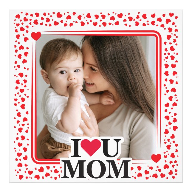 Foto BONITO CORAÇÃO EU AMO VOCÊ Dia de as mães MÃE. (Frente)