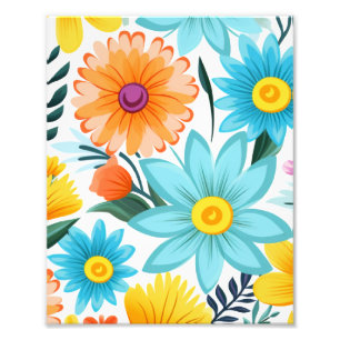 Foto Bonito Padrão Floral Branco Feminino