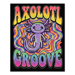 Foto Bonito Retro Axolote Groove psicodélico anos 70 hi