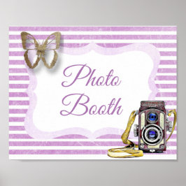Foto: Booth Sign Purple Butterfly Poster