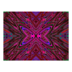 Foto Borboleta-Abstrato azul e rosa-quente trippy